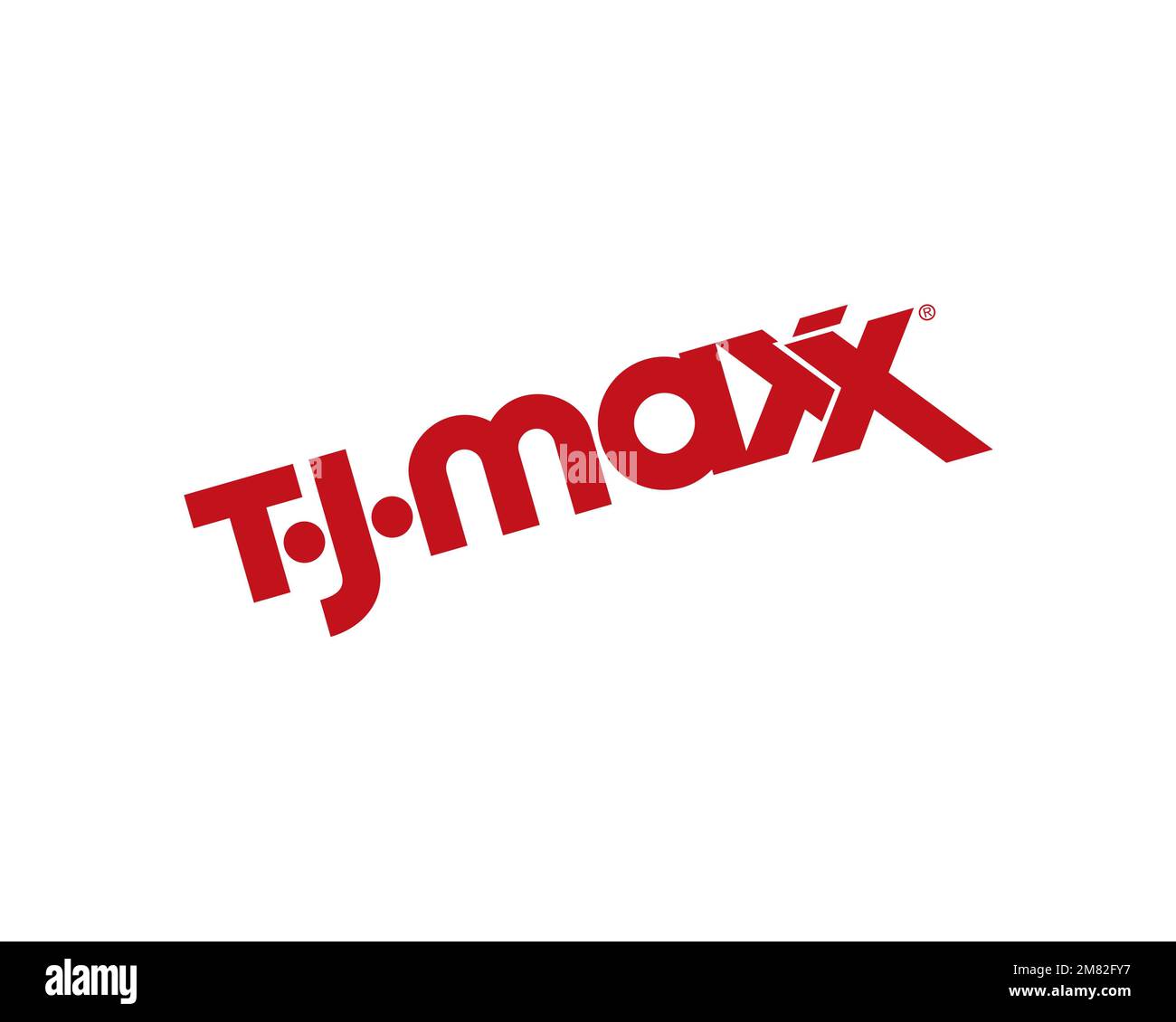 TJ Maxx, Rotated Logo, White Background Stock Photo Alamy