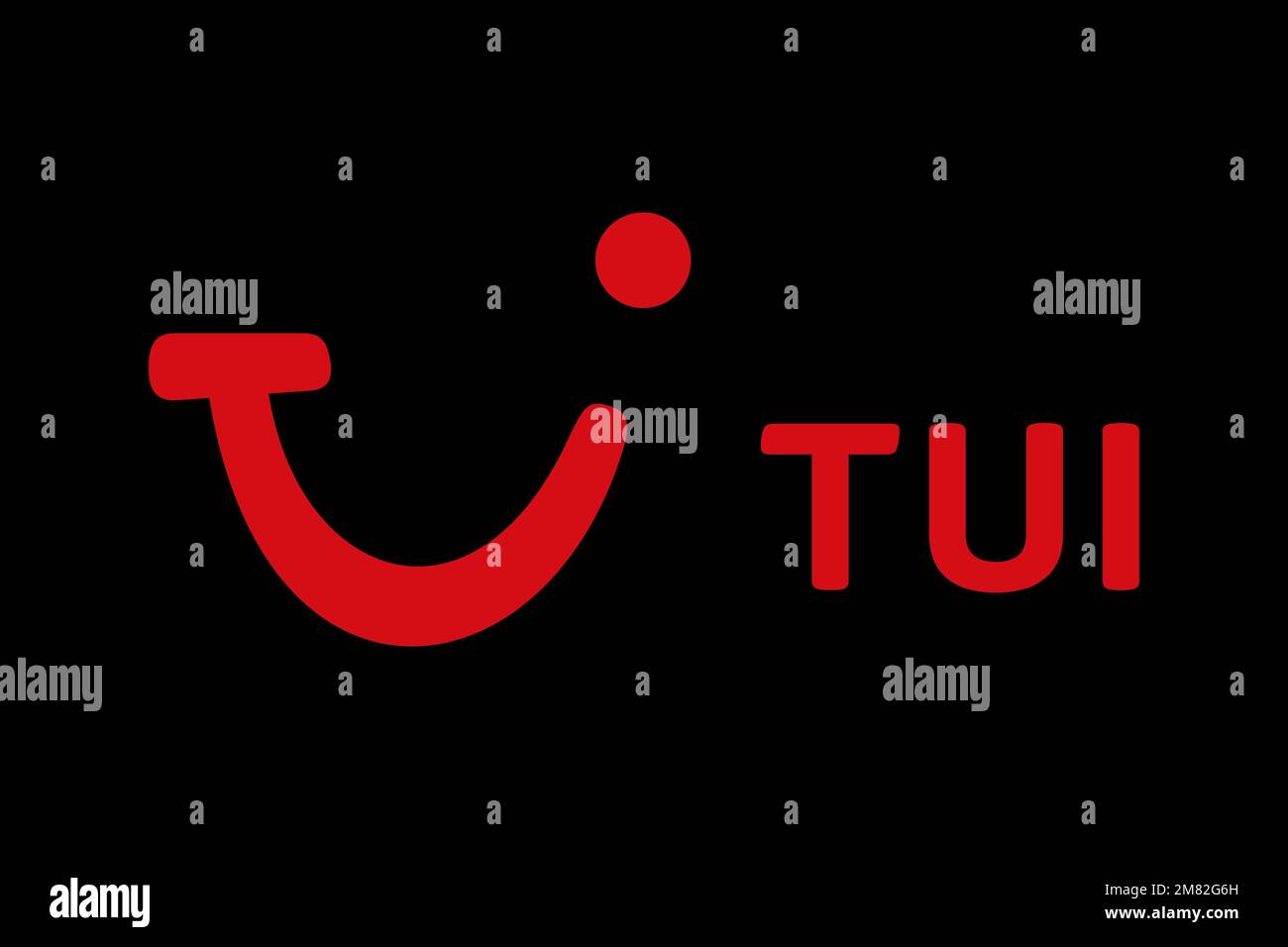 TUI Airways, Logo, Black background Stock Photo
