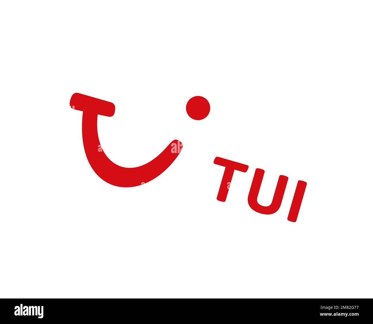 TUI Airways, rotated logo, white background B Stock Photo