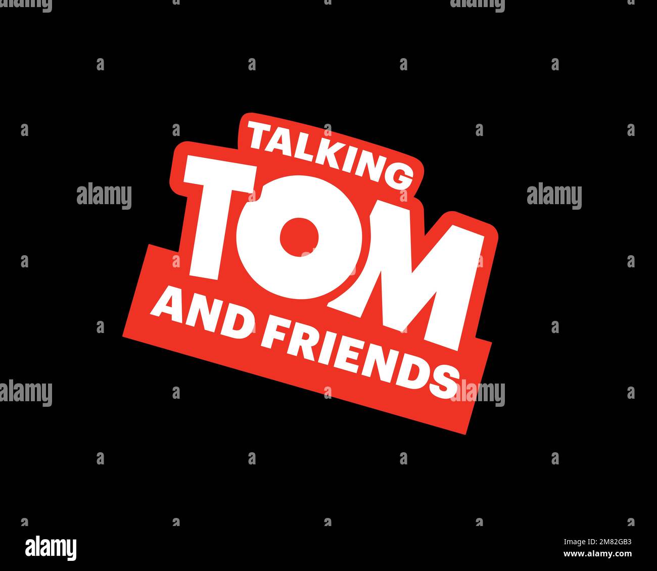 Talking Tom and Friends, rotated logo, black background B Stock Photo -  Alamy