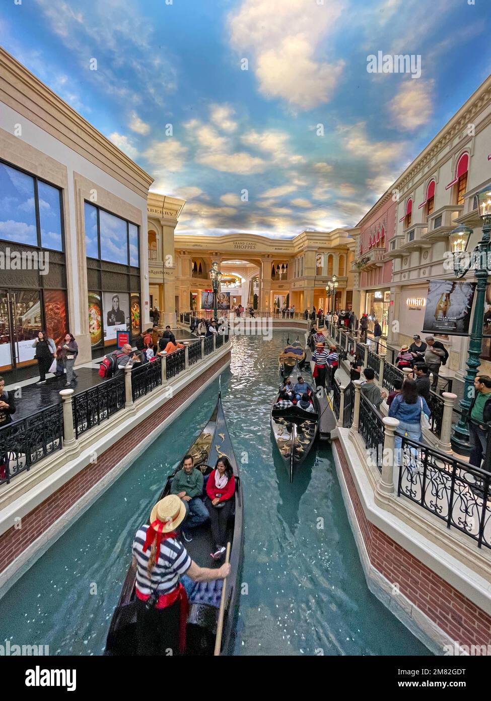 Canals, Venetian Hotel, Las Vegas, Nevada, USA, Stock Photo