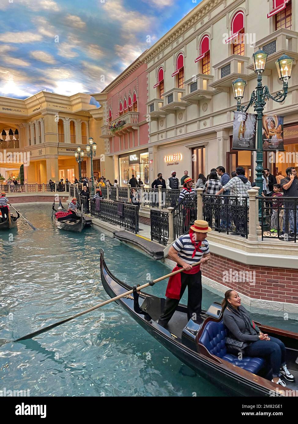 Canals, Venetian Hotel, Las Vegas, Nevada, USA, Stock Photo