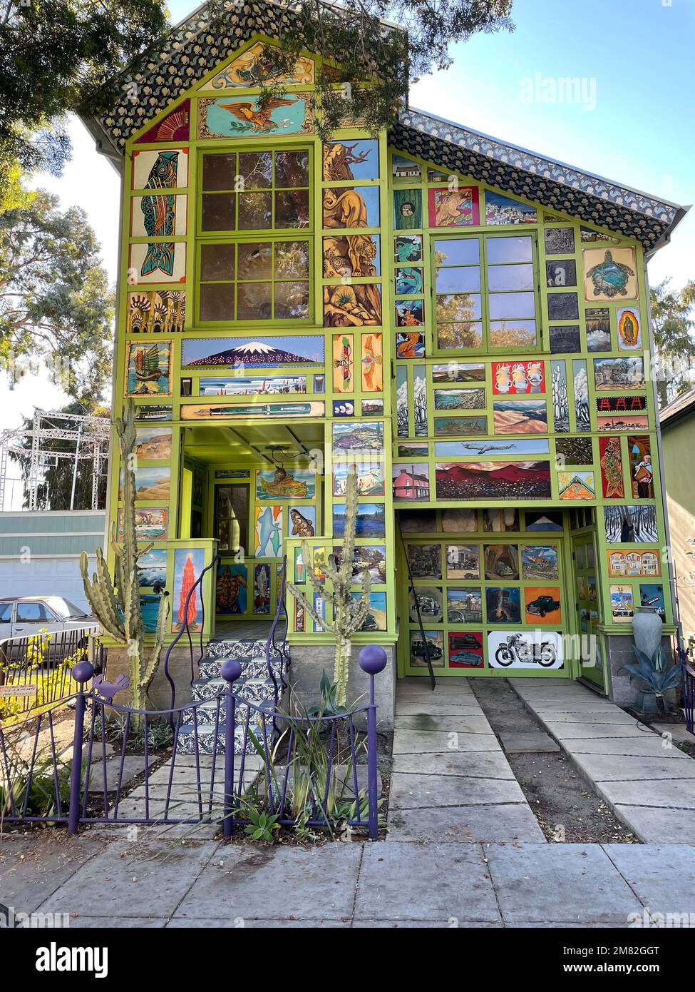 Unusual architecture by Jeff Shelton in Santa Barbara, California, USA, Stock Photo