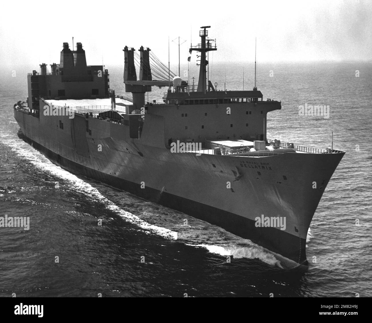 A starboard bow view of cargo/rapid response ship USNS BELLATRIX (T-AKR ...
