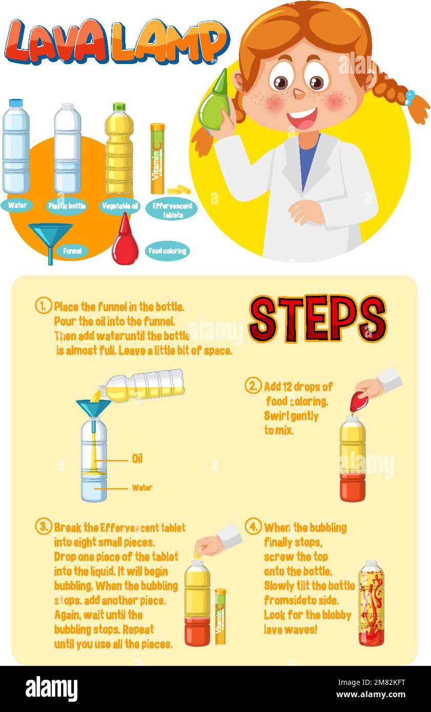 Lava lamp science experiment illustration Stock Vector Image & Art Alamy