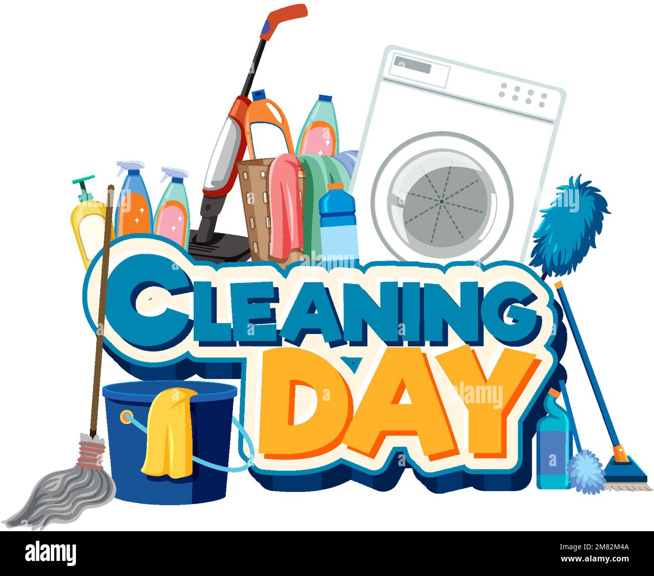 Cleaning day text banner illustration Stock Vector Image & Art Alamy