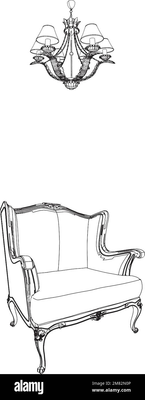 Royal Chair Sketch Stock Photos and Images - 123RF