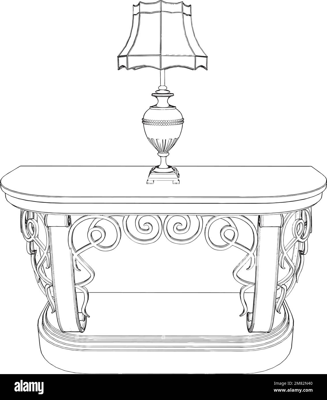 Antique Table Vector Stock Vector