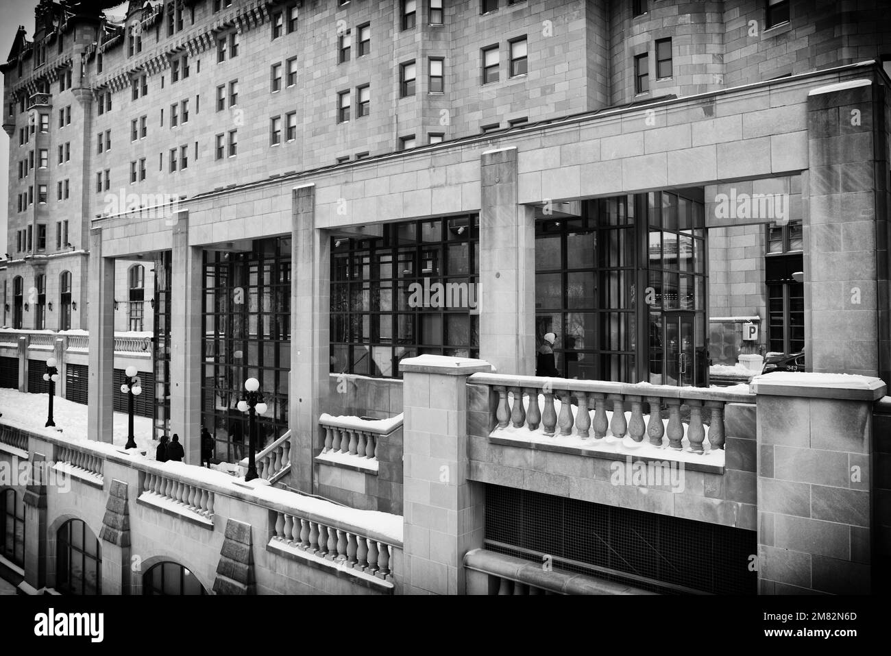 Le Fairmont, Chateau Laurier en hiver, Ottawa, Ontario, Canada Stock