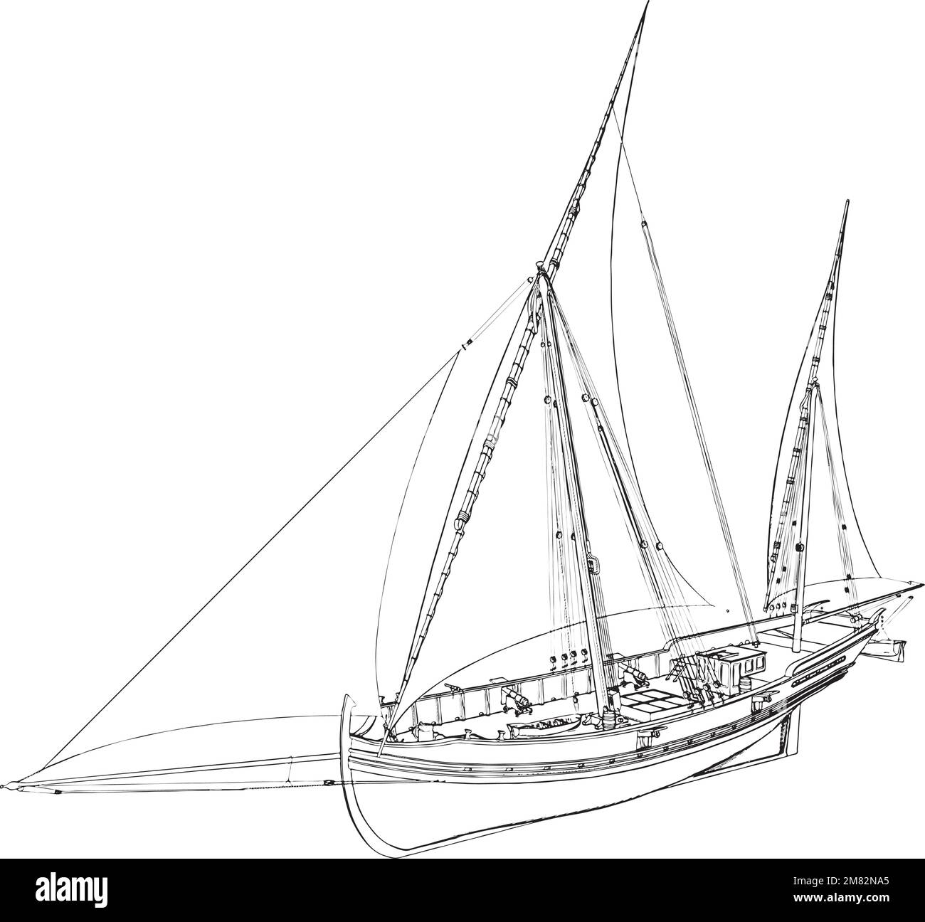sailing-boat-vector-stock-vector-image-art-alamy