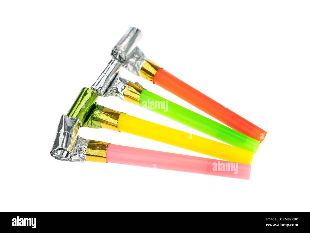 Party horn isolated on white background Stock Photo - Alamy