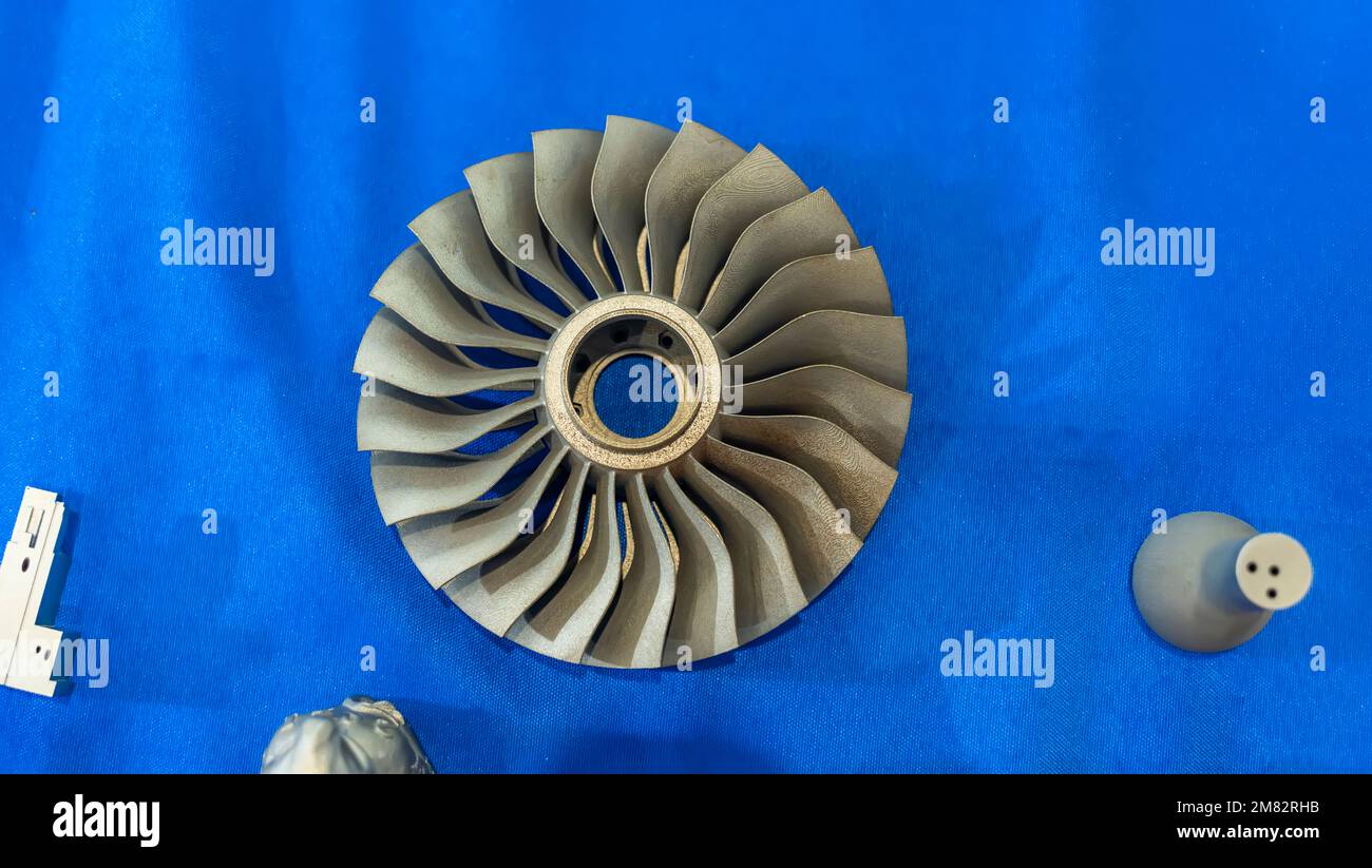Metal products made by metal 3D printing. Modern additive technology
