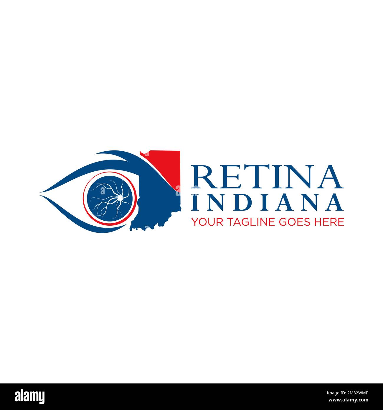 Simple and unique retina eye and Indian region maps image graphic icon logo design abstract concept vector stock. related to health or eye disease Stock Vector