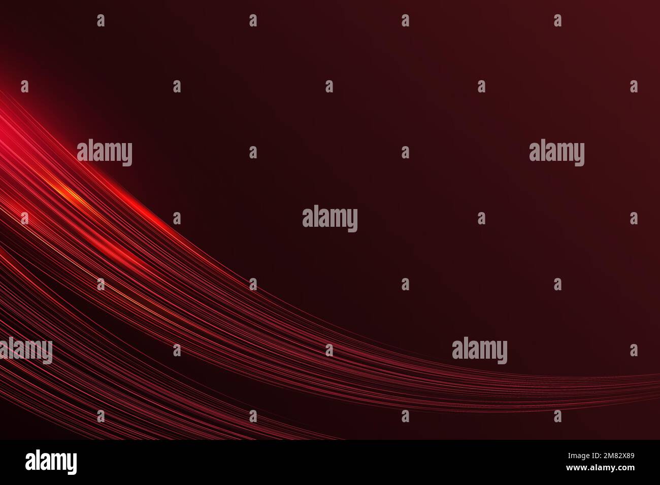 Red border vector flowing neon wave background Stock Vector