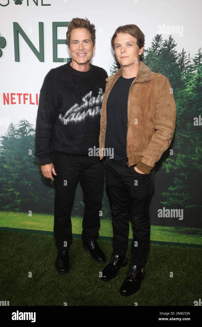 Los Angeles, Ca. 11th Jan, 2023. Rob Lowe and John Owen Lowe at the LA Premiere of Dog Gone at The Bay Theater in Los Angeles, California on January 11, 2023. Credit: Faye Sadou/Media Punch/Alamy Live News Stock Photo
