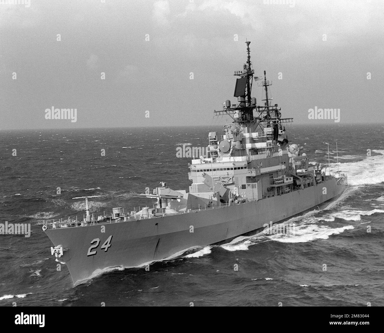 A Port Bow View Of The Guided Missile Cruiser USS REEVES (CG-24 ...