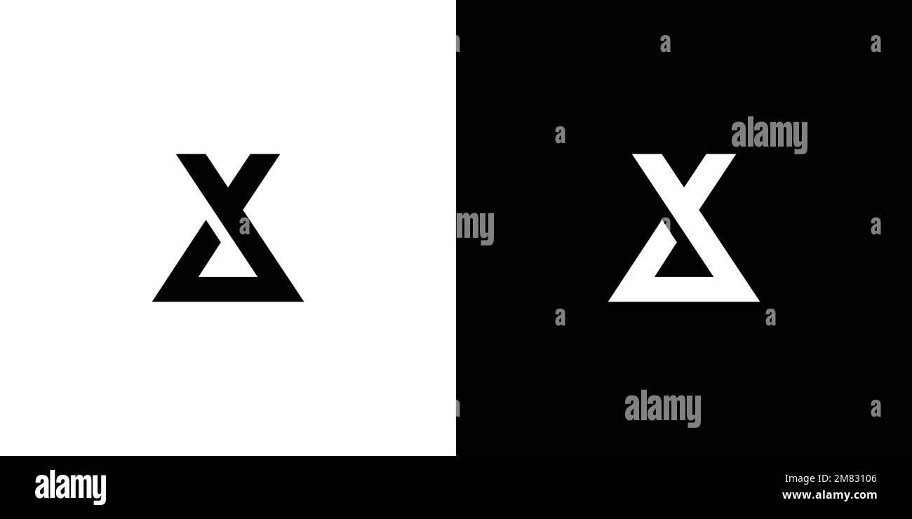 Cool and modern XA logo design Stock Vector