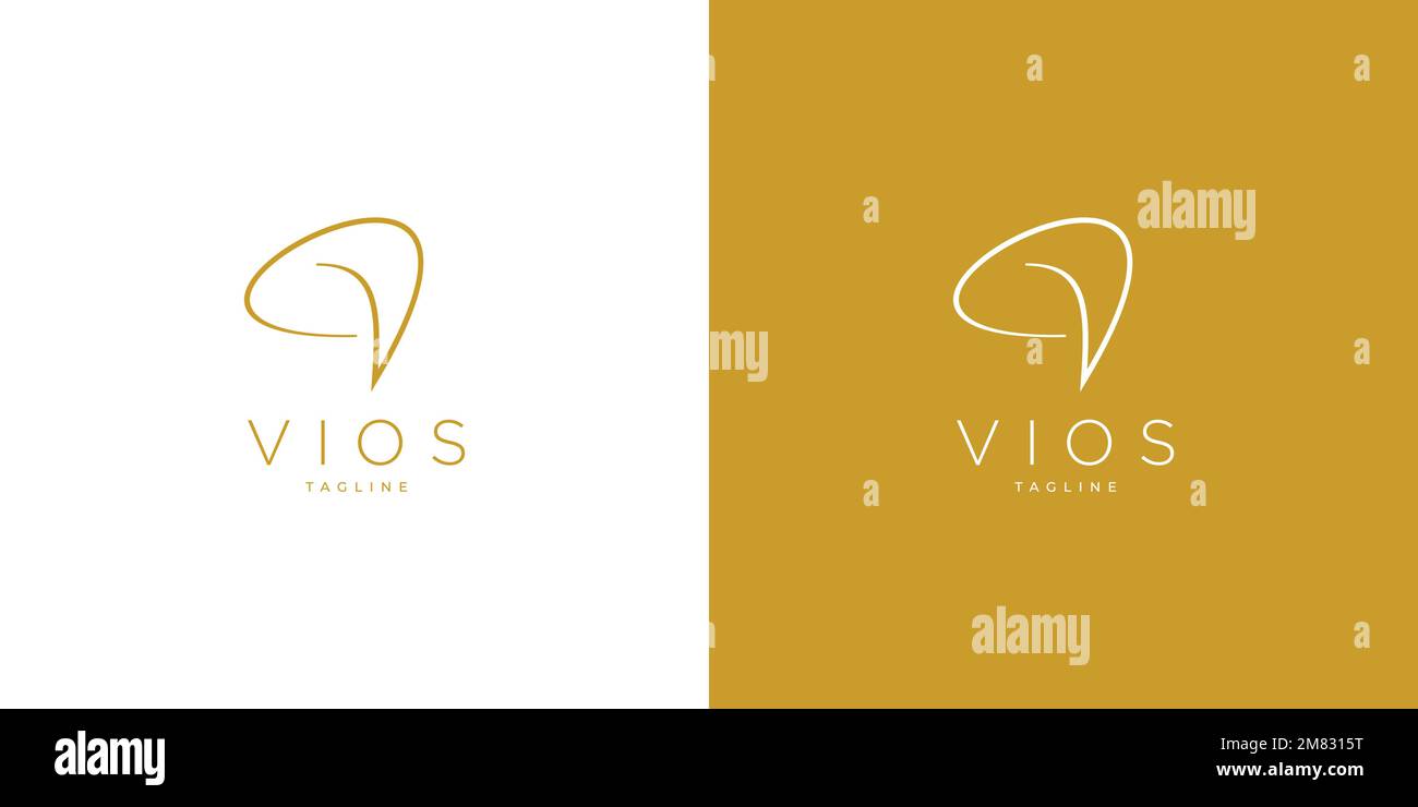 Letter V initial logo design luxury and elegant Stock Vector Image ...