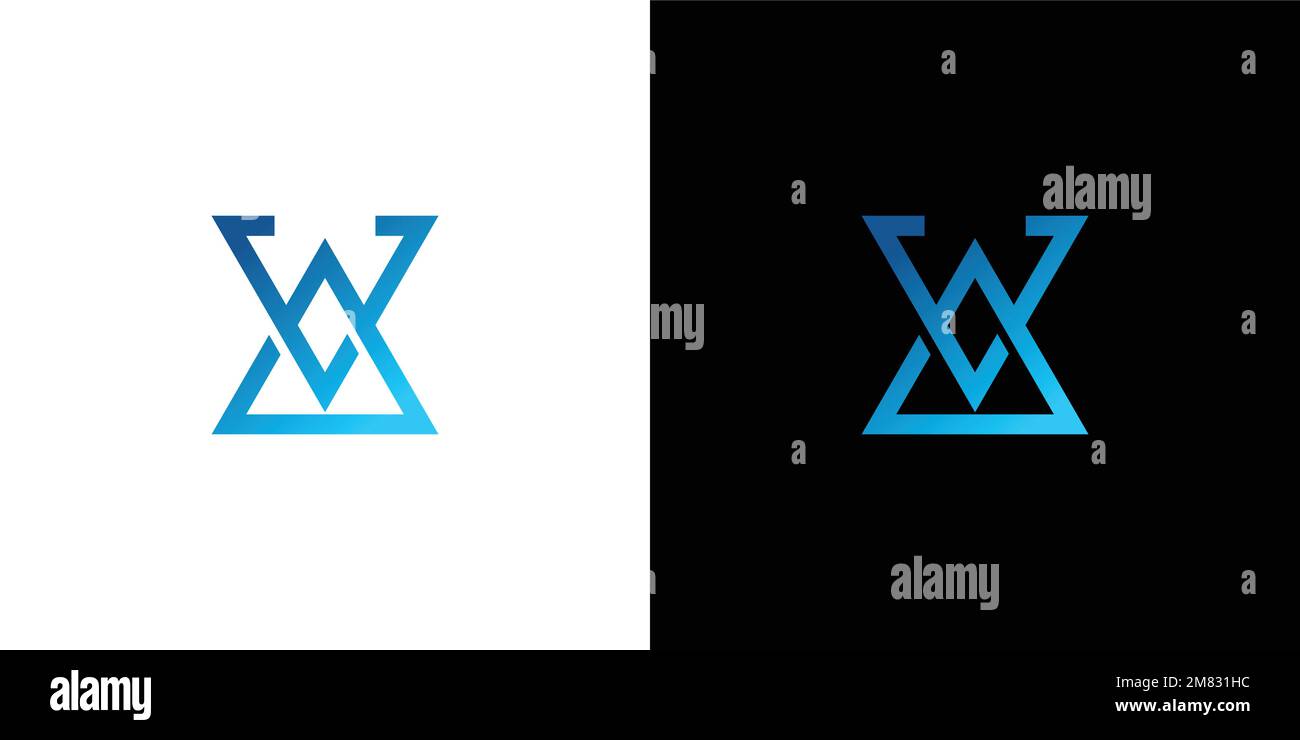 Modern and sophisticated VA initials logo design Stock Vector