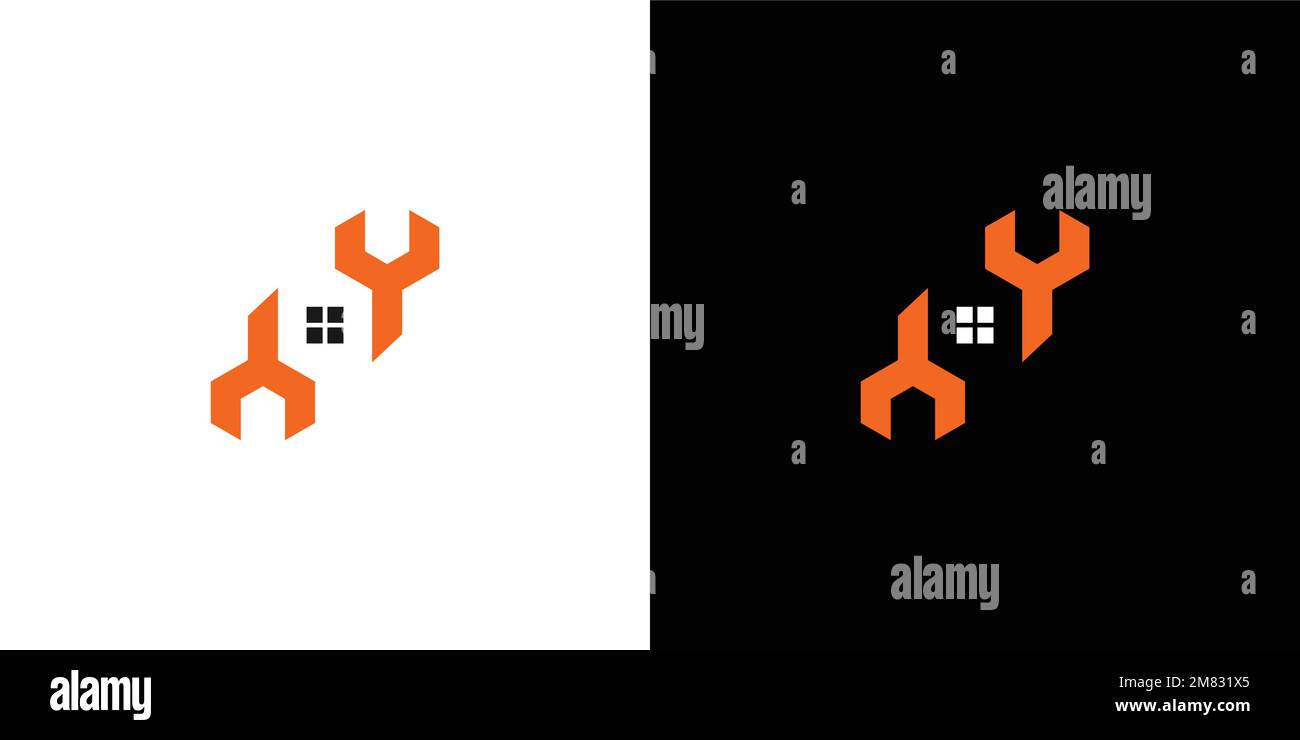 Modern and unique engineering house logo design 2 Stock Vector