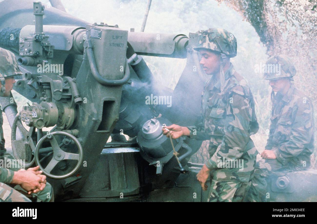 CPL. K. M. Taylor of Fox Battery, 2nd Battalion, 12th Marines, opens