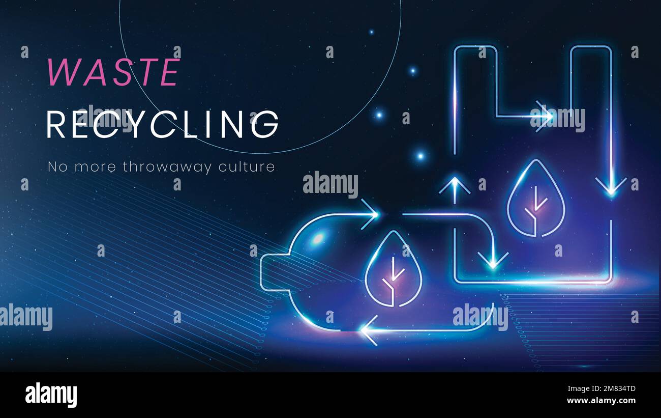 Waste recycling environment template vector Stock Vector Image & Art