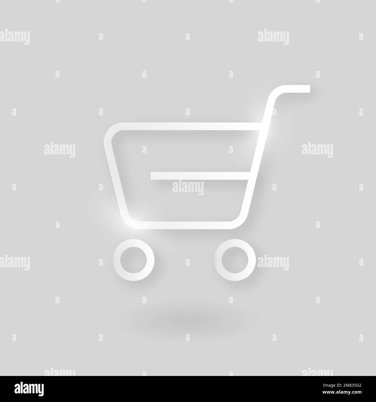 Shopping cart vector technology icon in silver on gray background Stock ...