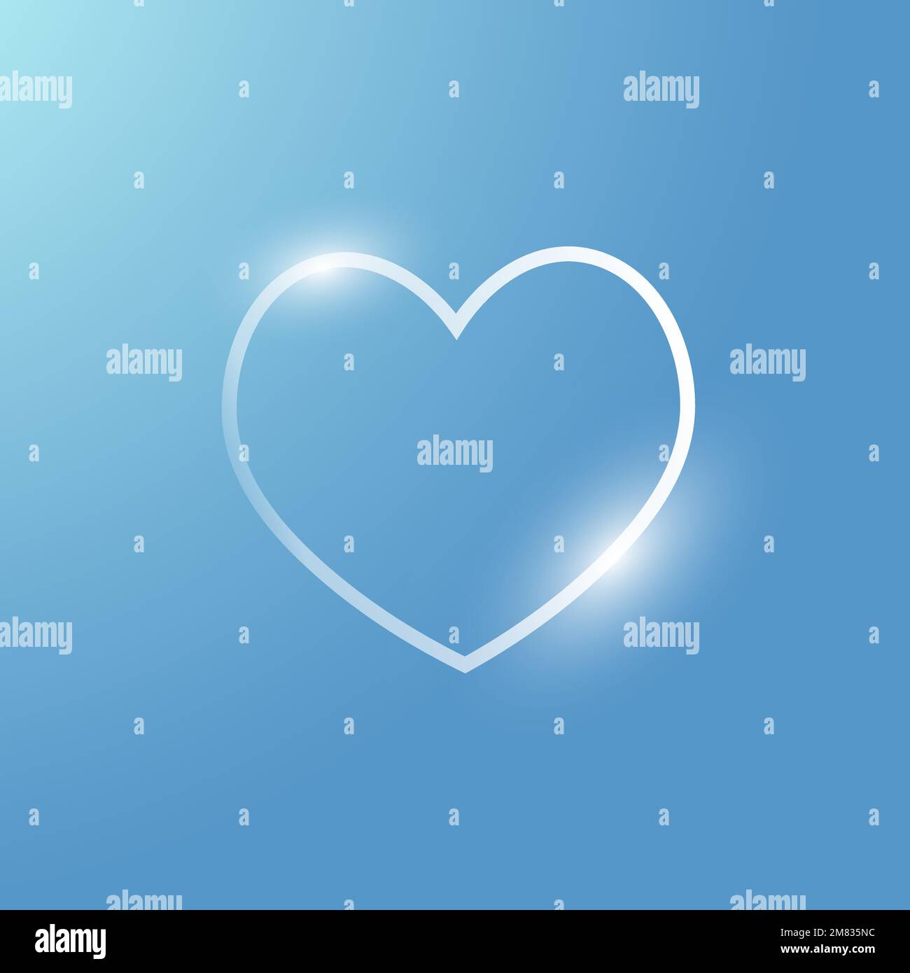 Heart vector technology icon in silver on gradient background Stock Vector