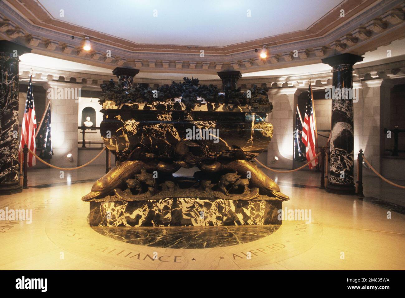 The Memorial Crypt of Captain John Paul Jones, father of the American Navy, located in the lower rotunda of the United States Naval Academy Chapel. Base: Annapolis State: Maryland (MD) Country: United States Of America (USA) Stock Photo