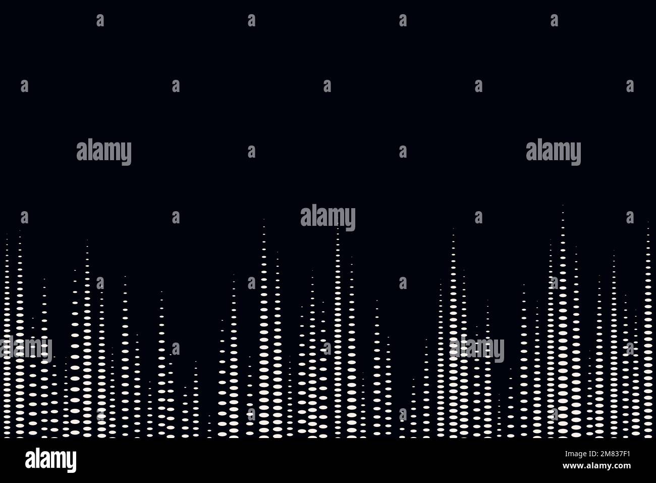 Music equalizer technology black background vector with white digital ...
