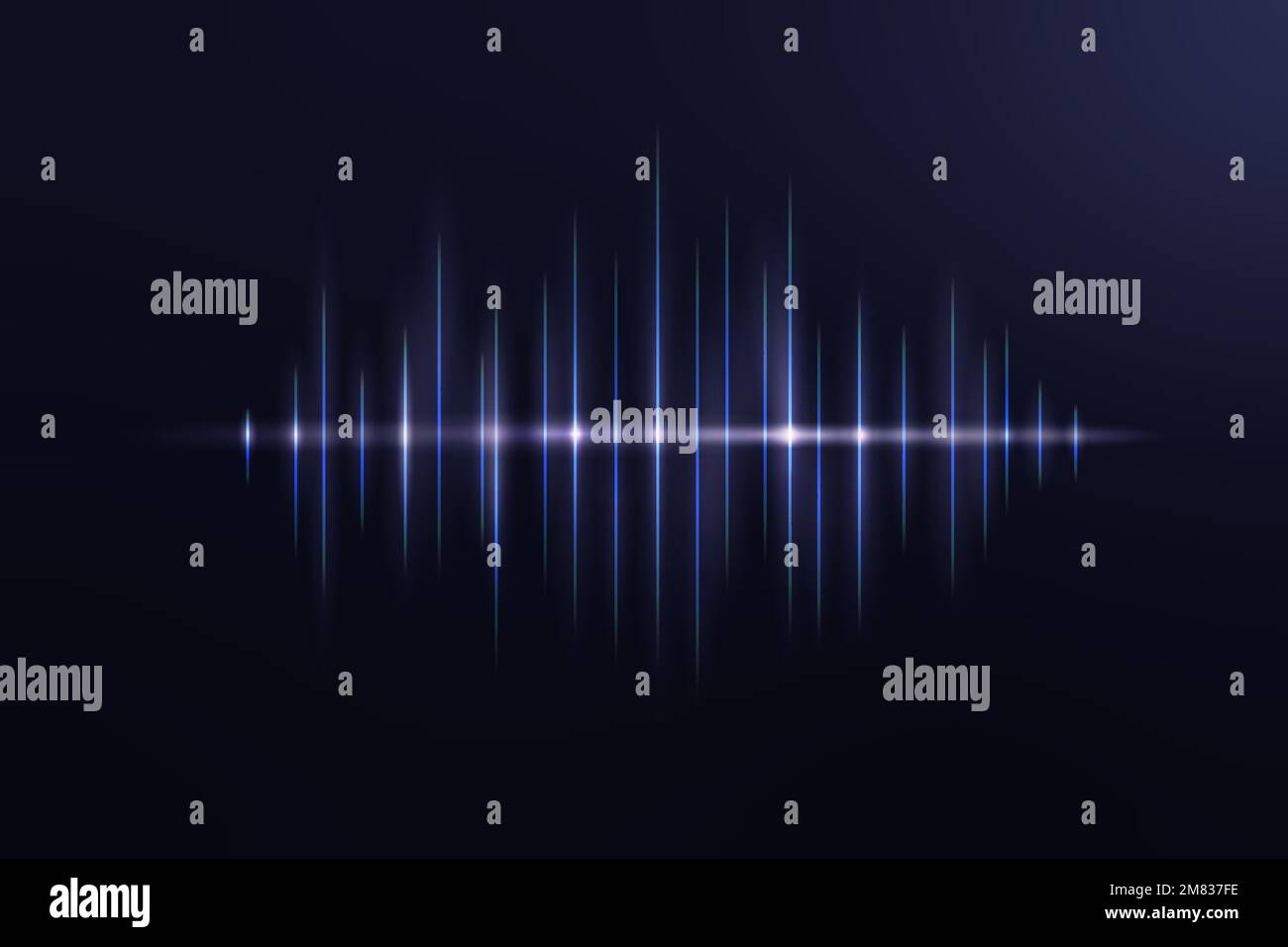 Music equalizer technology black background vector with blue digital sound wave Stock Vector