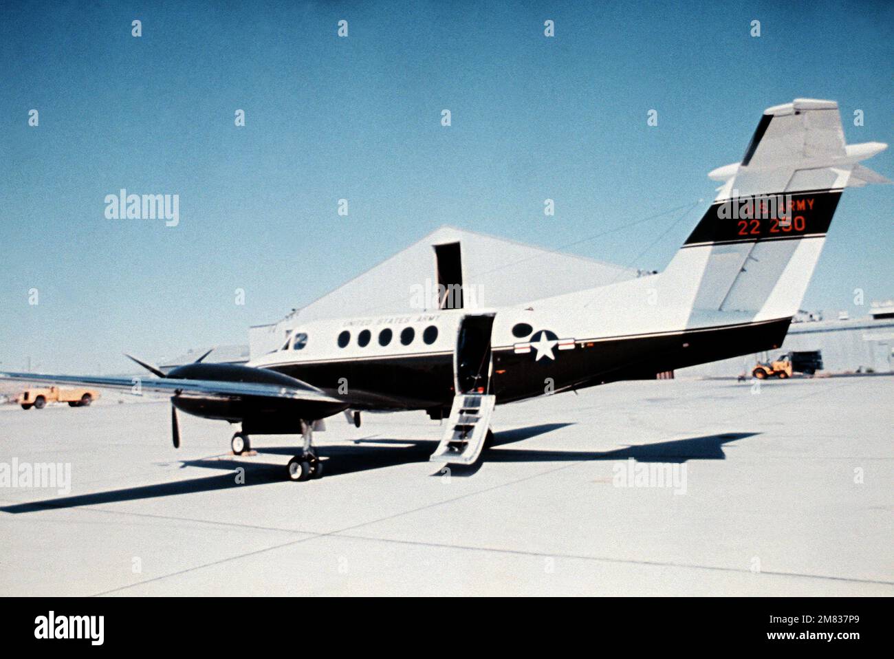 Left side ground view of the C-12 twin turboprop aircraft. Country ...