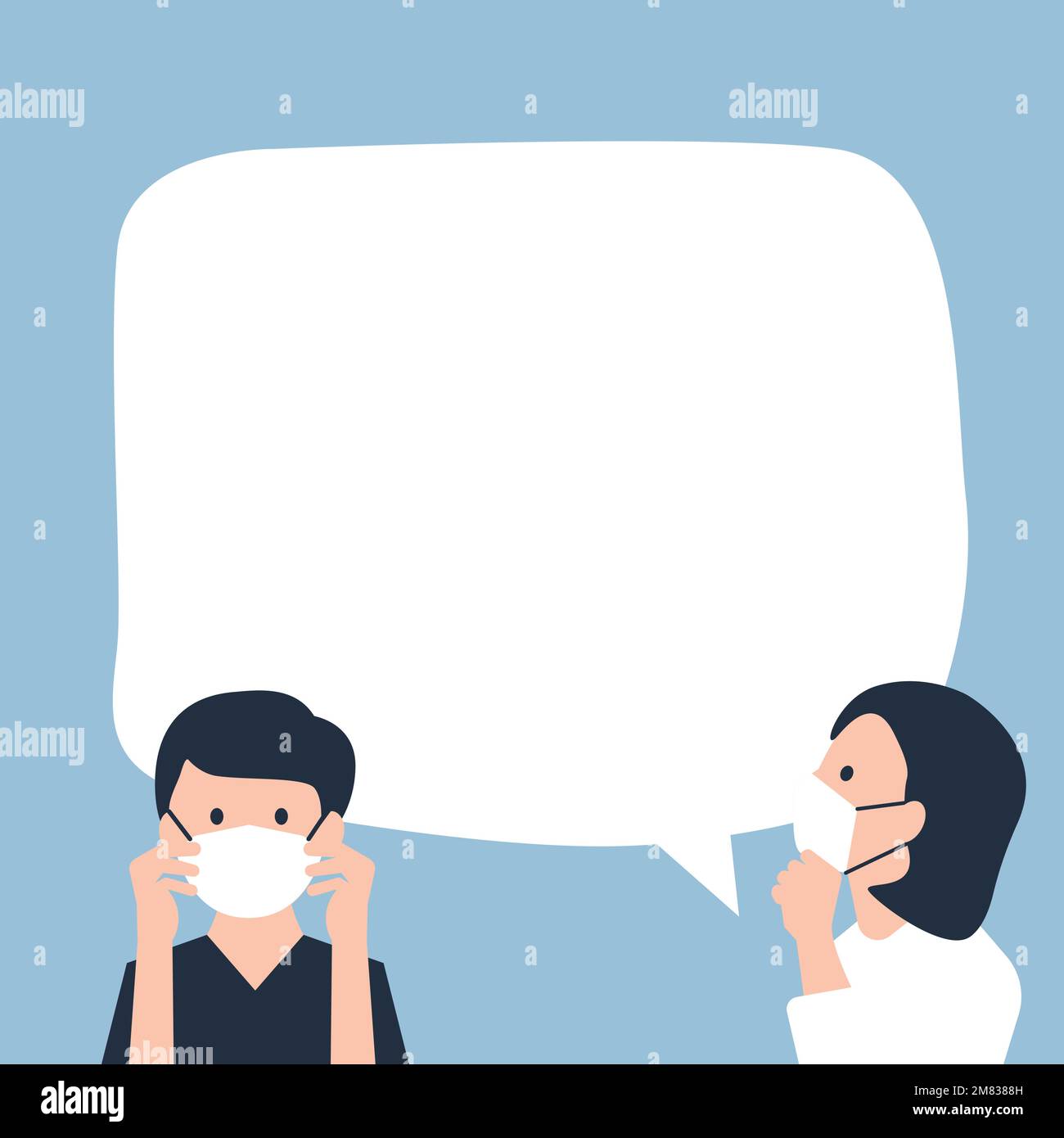 Wear a mask vector frame in the new norm Stock Vector Image & Art - Alamy