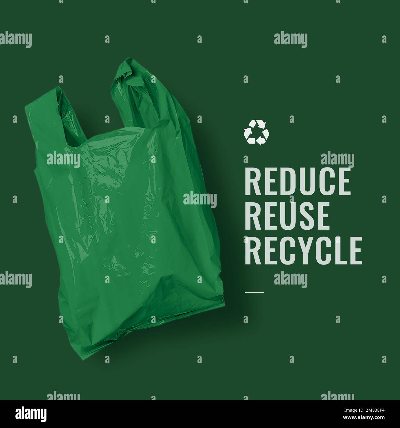 Recycle campaign template vector stop plastic pollution for waste