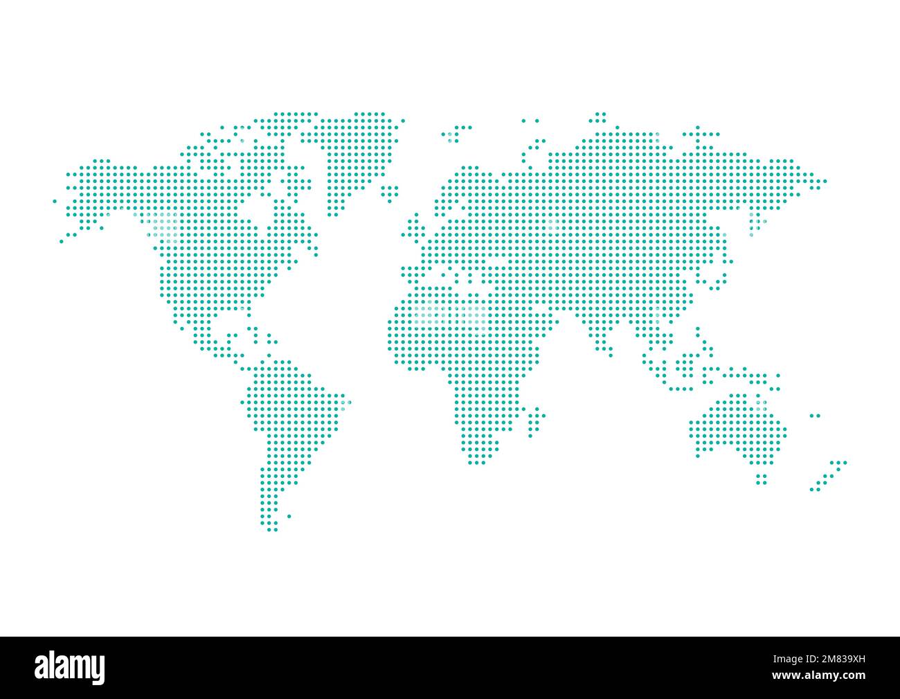 Pixel dotted map of World. Vector illustration Stock Vector