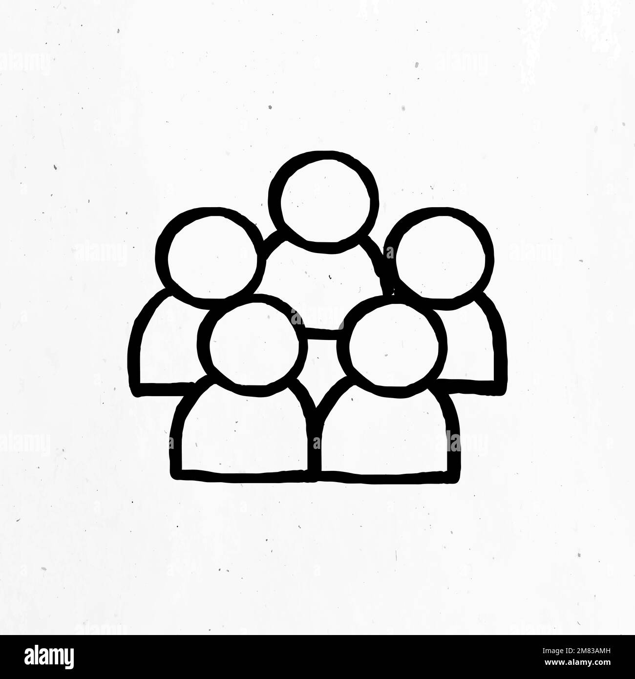 Hand drawn teamwork icon vector Stock Vector Image & Art - Alamy