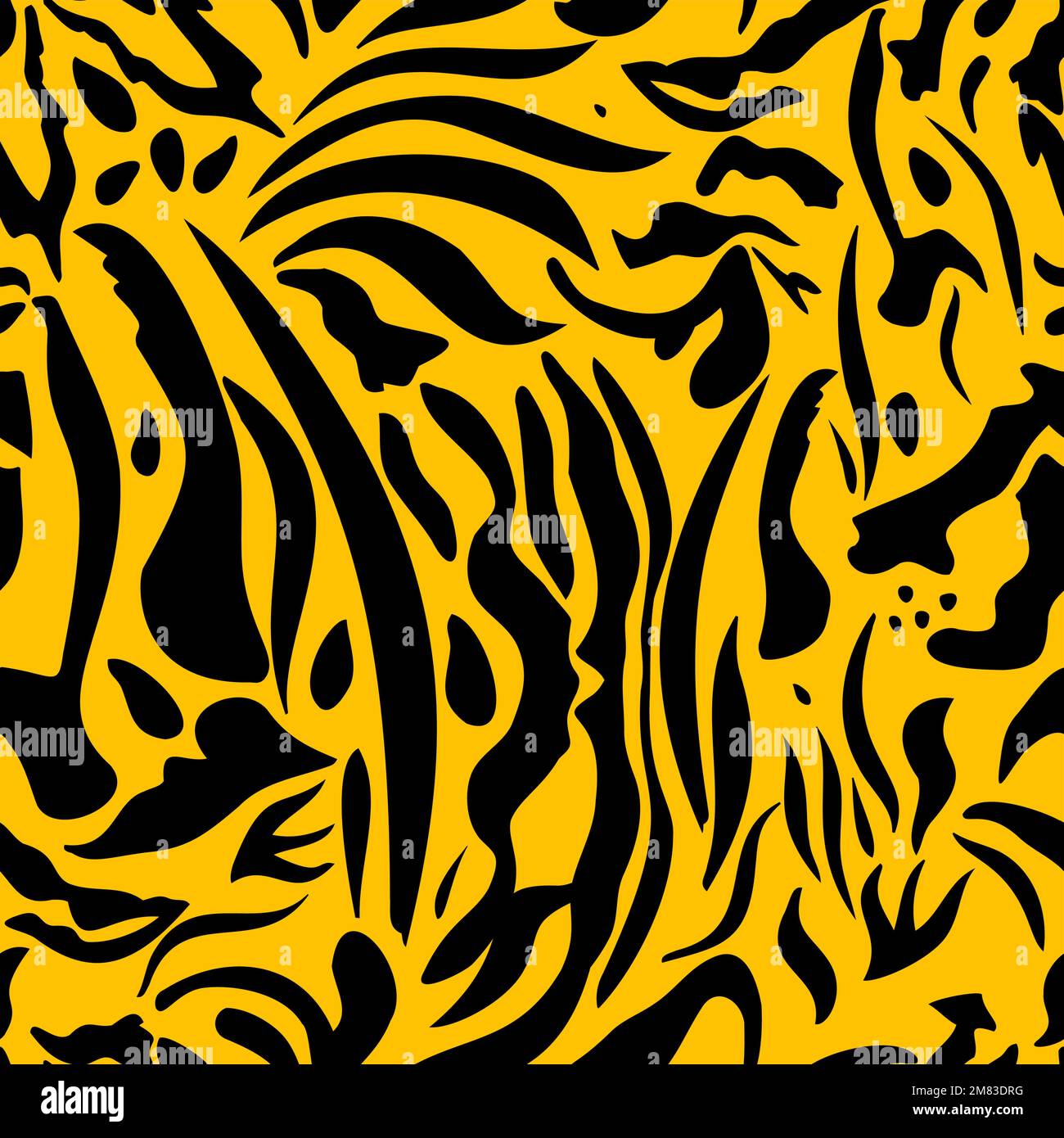 Seamless pattern tiger stripes. Vector illustration Stock Vector Image