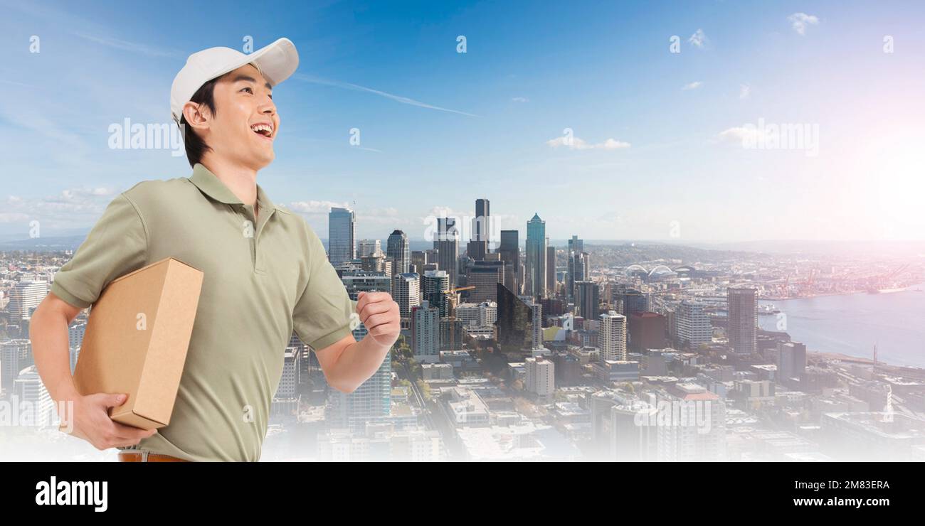 Run to the Courier Stock Photo - Alamy