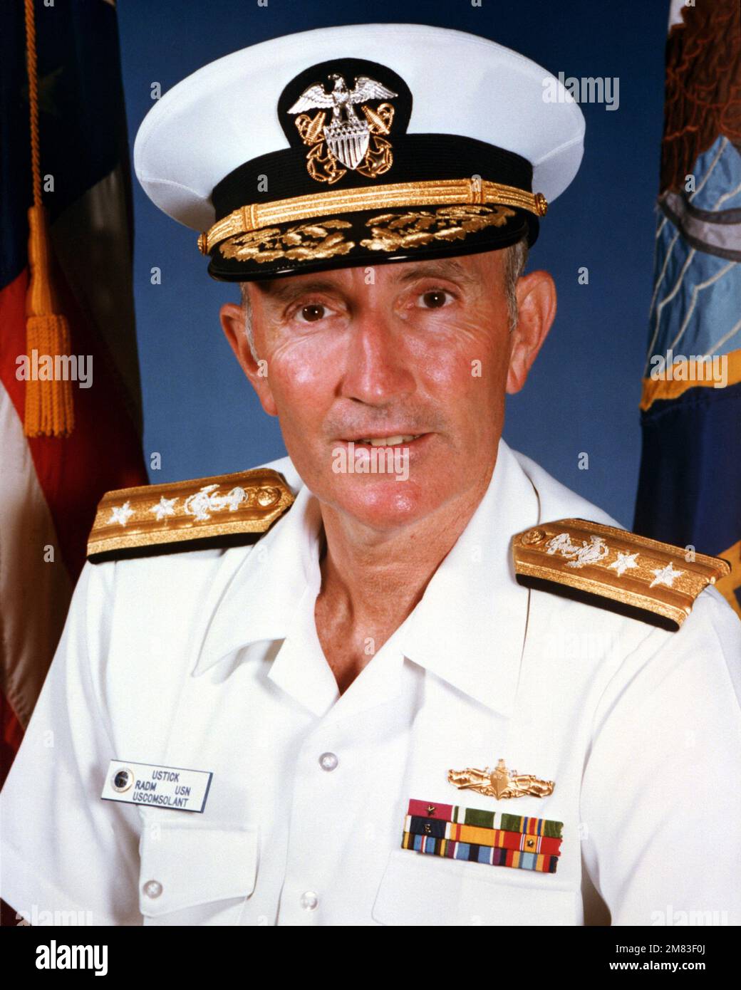 Rear Adm. Richard C. Ustick (covered). Country: Unknown Stock Photo