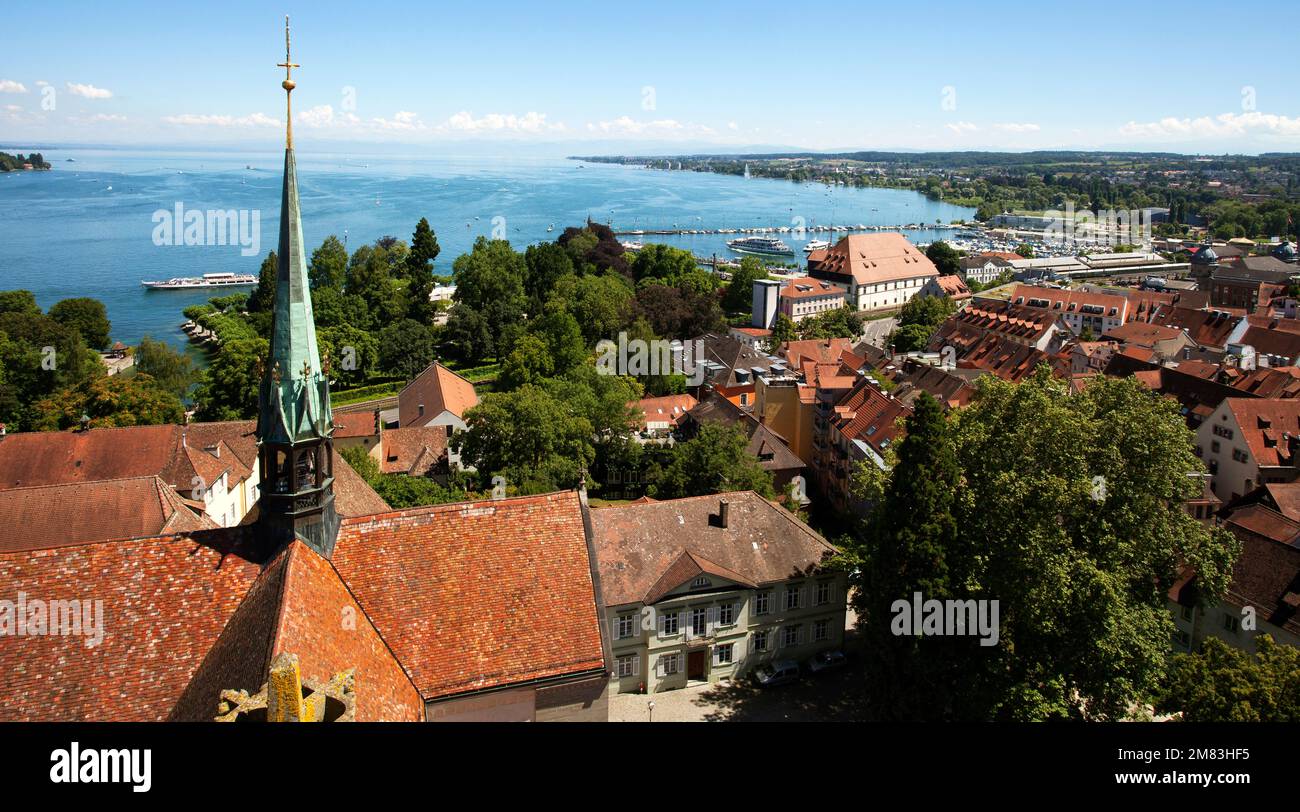 Ansicht von Konstanz mit Bodensee Stock Photo