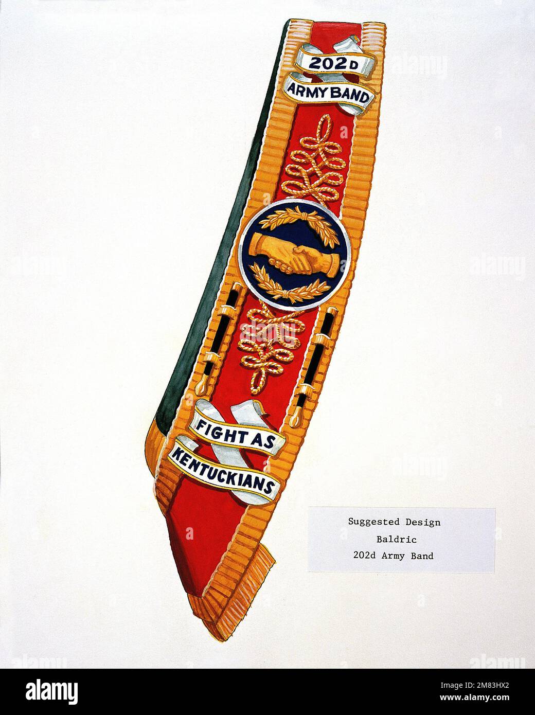 Suggested baldric design for: 202nd Army Band. Country: Unknown Stock ...