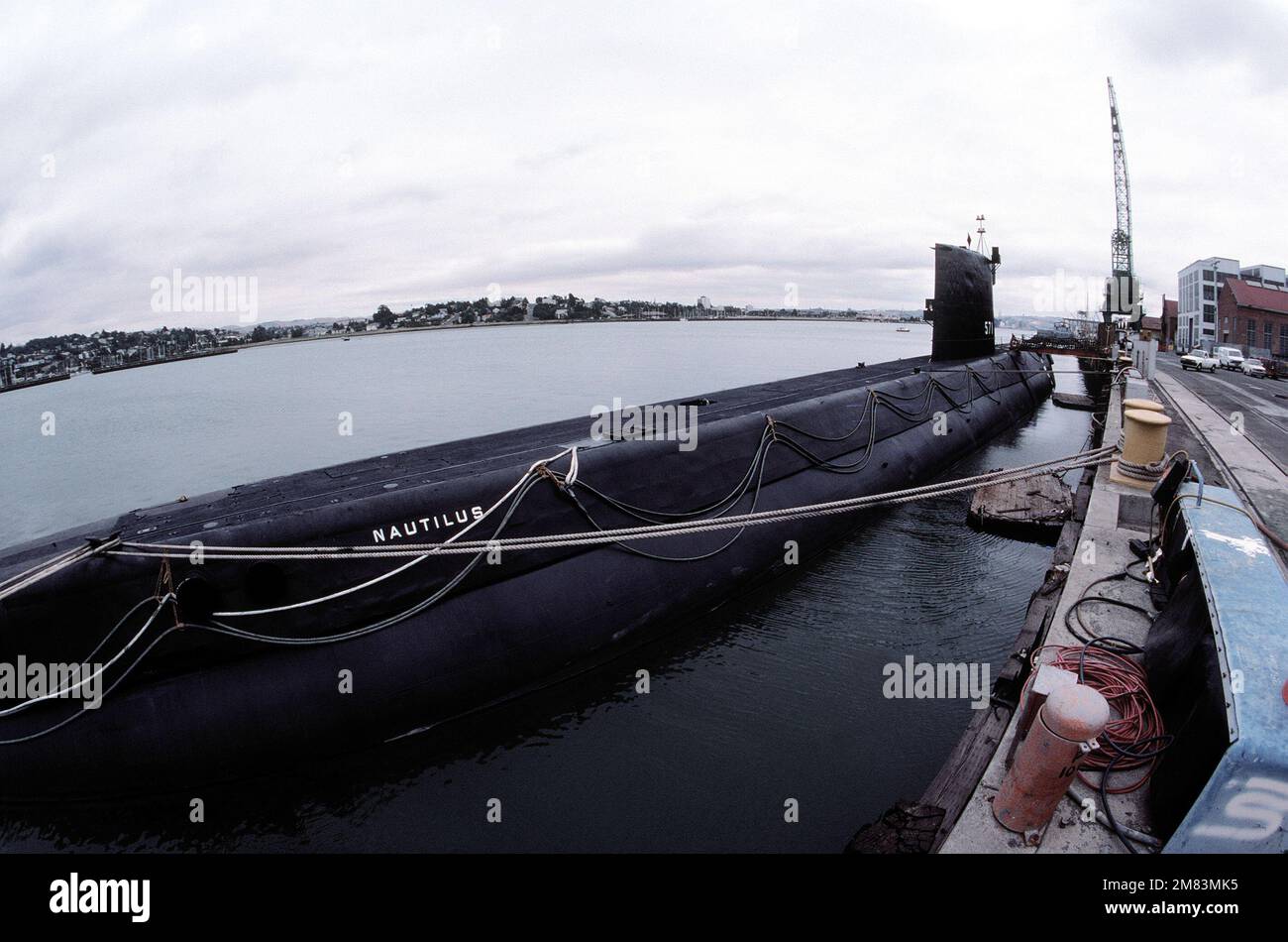 Starboard quarter view of the nuclearpowered attack submarine exUSS