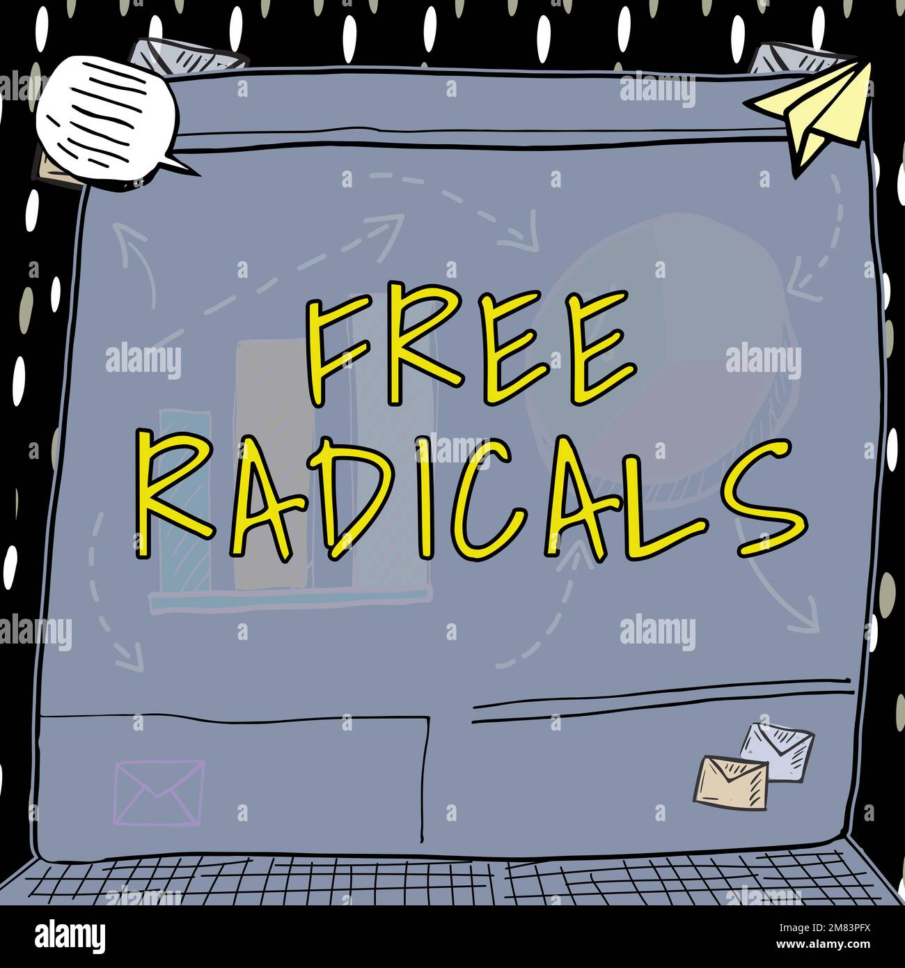 Natural Process Sign Sign displaying Free Radicals. Word for produced in body by natural ...