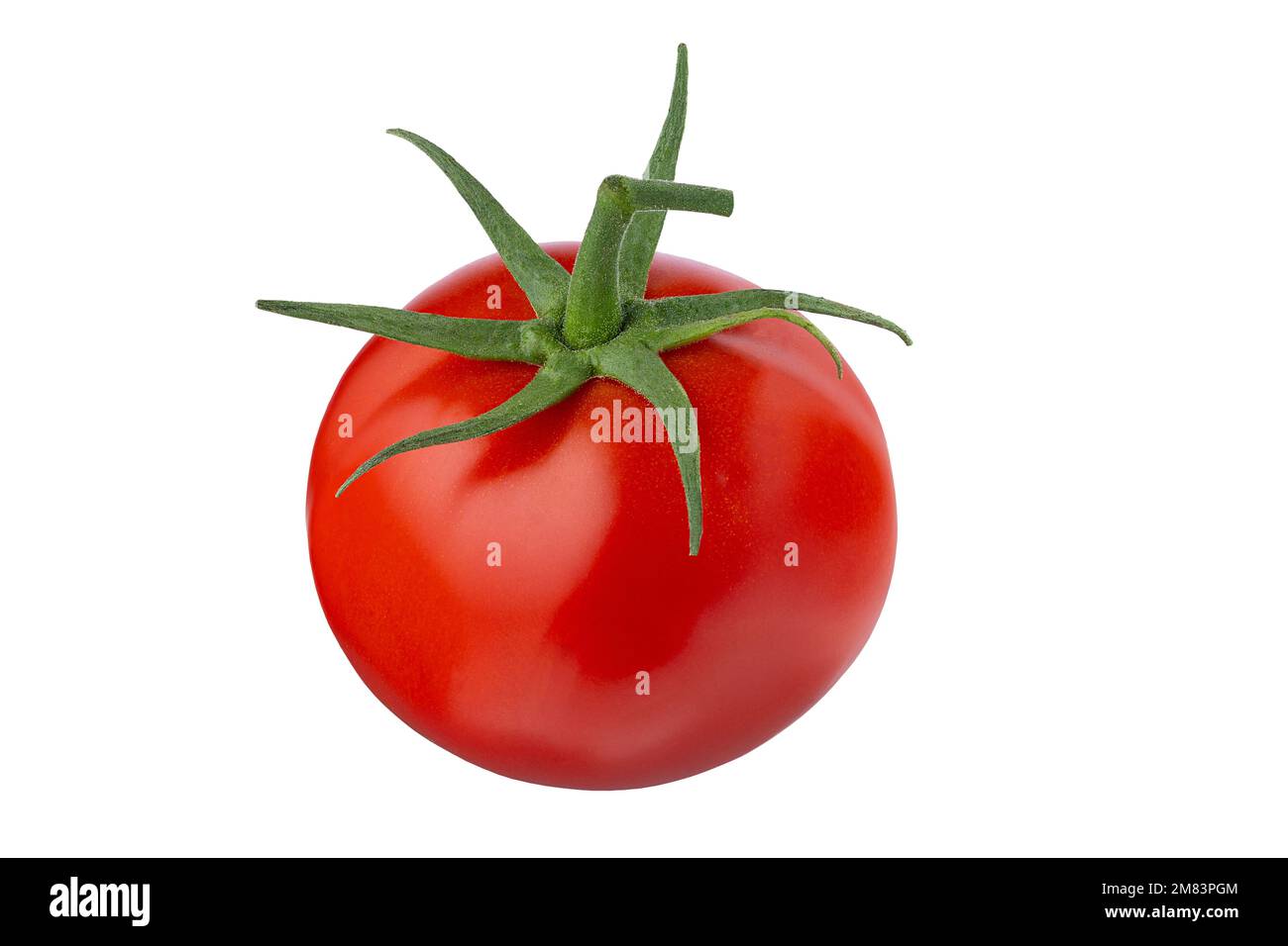 Tomato isolated on white background. With clipping path. Full depth of field. Focus stacking Stock Photo