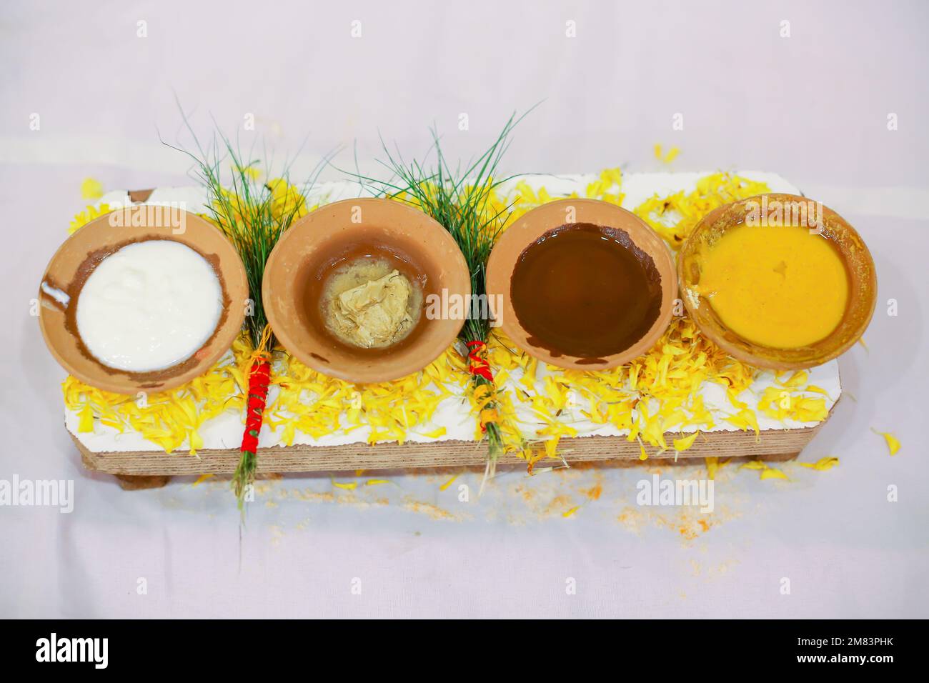 Indian rituals on an auspicious day to perform pooja by placing coconut ...