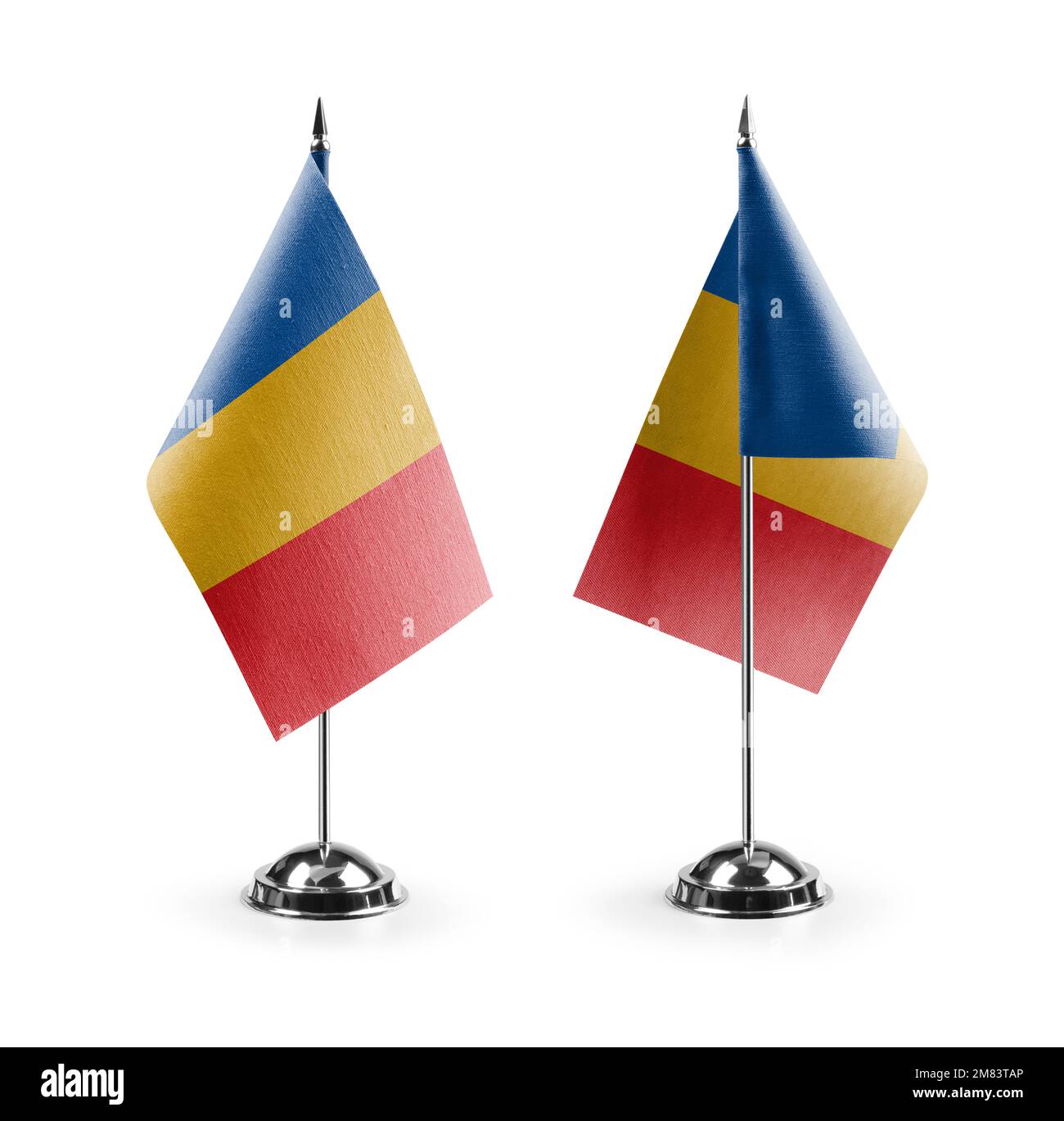 Small national flags of the Chad on a white background Stock Photo - Alamy