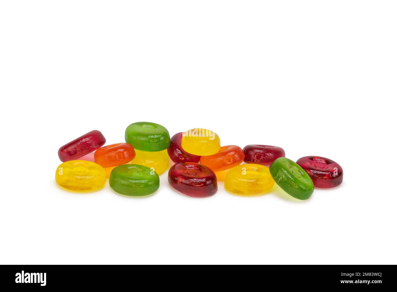 Colorful candies on isolated white background Stock Photo - Alamy