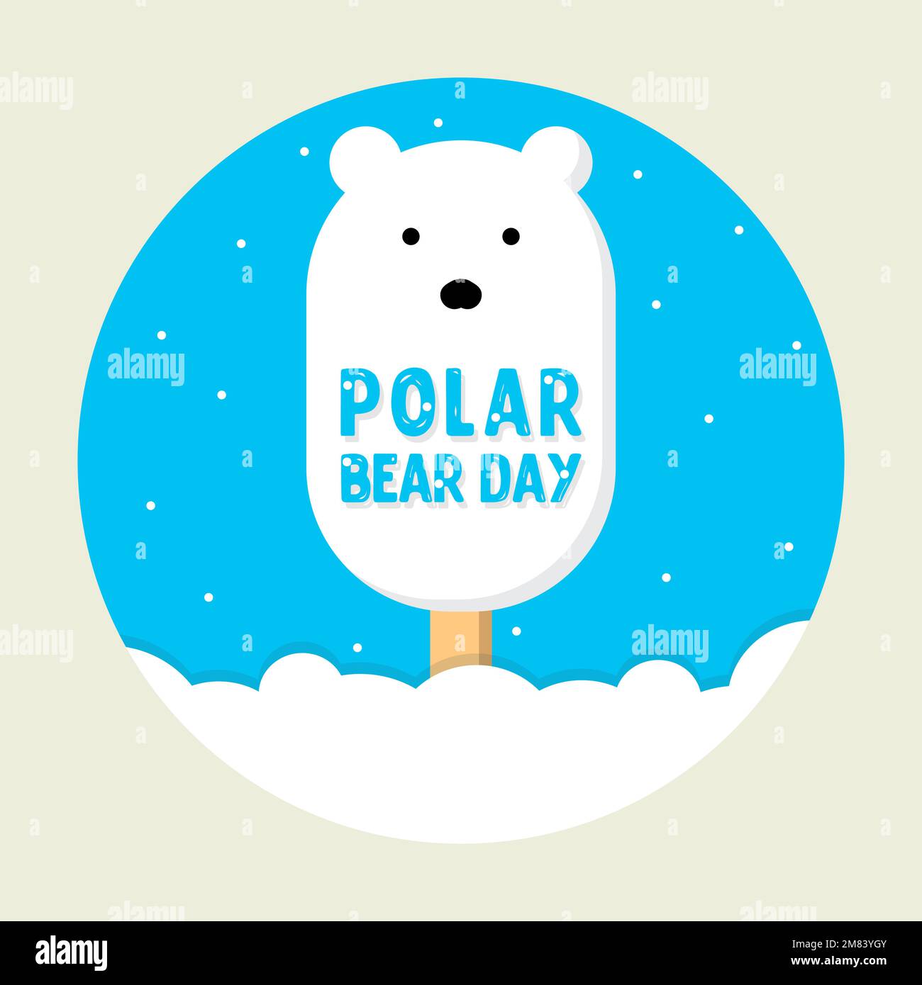 International Polar Bear Day, idea for poster, banner, flyer or