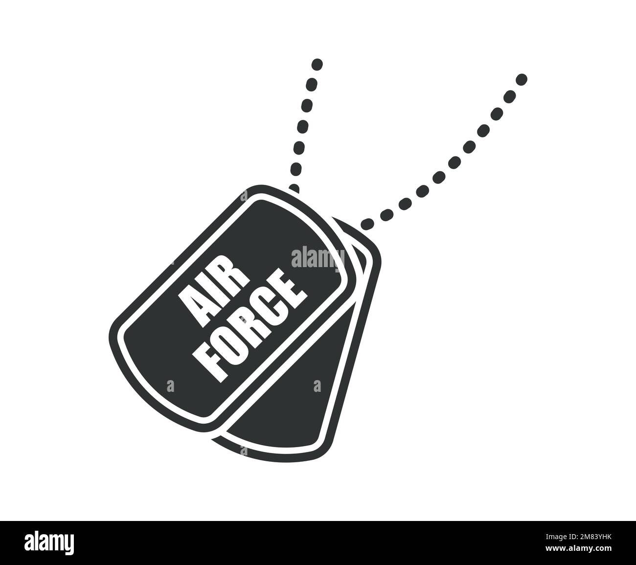 Military Dog Tag Usa U.S. Air Force. Stock Vector