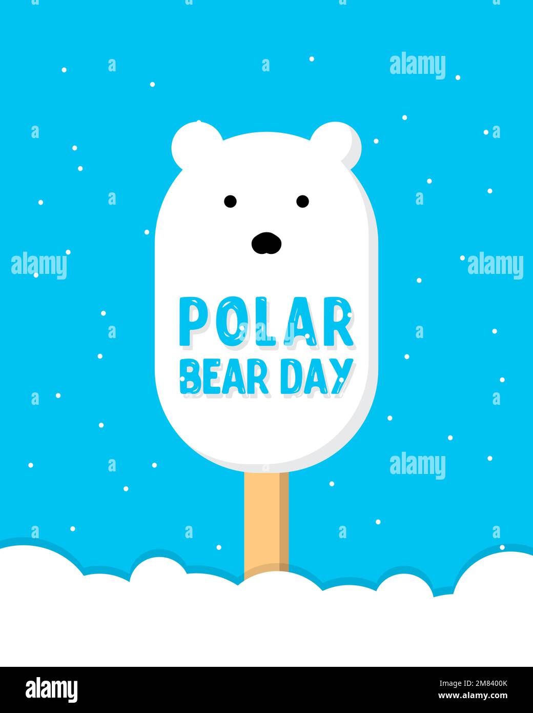 International Polar Bear Day, idea for poster, banner, flyer or